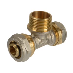Тройник Ø 20x3/4x20 Ц/Ш/Ц для металлопластиковых труб