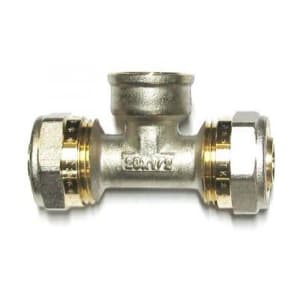 Тройник Ø 20x1/2x20 Ц/Г/Ц для металлопластиковых труб